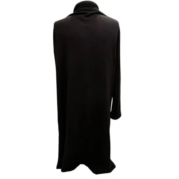 Size L?/XL/1X Kenar Womens Cashmere Maxi Cardigan Black Pockets Fall - Picture 2 of 8